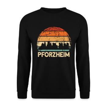 Pforzheim - Sweat-shirt Unisexe - noir - Devant - Alina (178cm) & Michal (187cm)