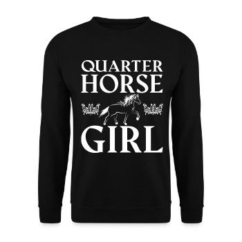 Quarter Horse Girl - - Sweat-shirt Unisexe - noir - Devant - Alina (178cm) & Michal (187cm)