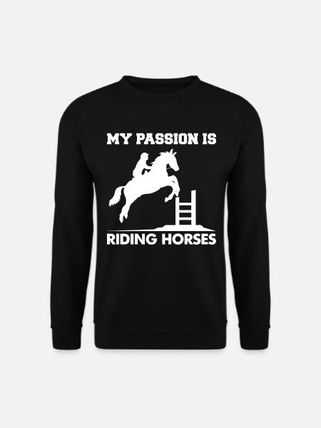 Ma passion est l’équitation - - Sweat-shirt Unisexe - noir