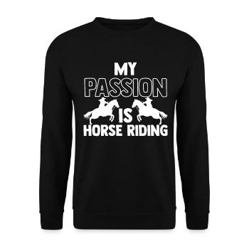 Ma passion est l’équitation 1 - - Sweat-shirt Unisexe - noir - Devant - Alina (178cm) & Michal (187cm)