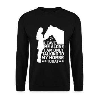 Laissez-moi tranquille, je ne parle qu’à mon - Sweat-shirt Unisexe - noir - Devant - Alina (178cm) & Michal (187cm)
