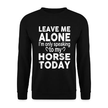 Laissez-moi tranquille, je parle juste à mon stylo - Sweat-shirt Unisexe - noir - Devant - Alina (178cm) & Michal (187cm)
