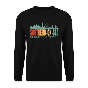 Southend-On-Sea - Sweat-shirt Unisexe - noir - Devant - Alina (178cm) & Michal (187cm)