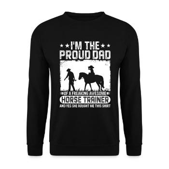Je suis le fier père d’un sacré bon stylo - Sweat-shirt Unisexe - noir - Devant - Alina (178cm) & Michal (187cm)