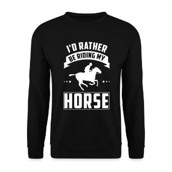 Je préfère monter à cheval 2 - - Sweat-shirt Unisexe - noir - Devant - Alina (178cm) & Michal (187cm)