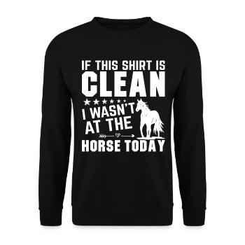 If this shirt is clean, I wasn't b - Unisex Sweatshirt - black - Front - Alina (178cm) & Michal (187cm)