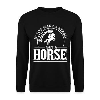 Si vous voulez une relation stable, obtenez - Sweat-shirt Unisexe - noir - Devant - Alina (178cm) & Michal (187cm)