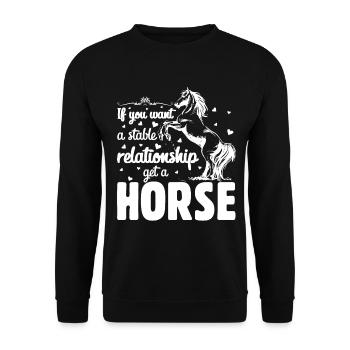 If you want a stable relationship, get - Unisex Sweatshirt - black - Front - Alina (178cm) & Michal (187cm)