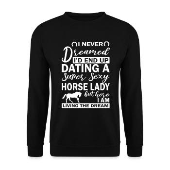 Ich hätte mir nie träumen lassen, dass ich mal ein - Unisex Pullover - Schwarz - Vorne - Alina (178cm) & Michal (187cm)