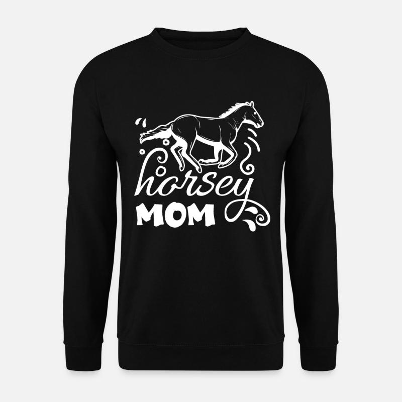 Pferdchen-Mama 1 - - Unisex Pullover - Schwarz