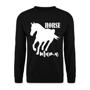 Maman cheval - - Sweat-shirt Unisexe - noir - Devant - Alina (178cm) & Michal (187cm)