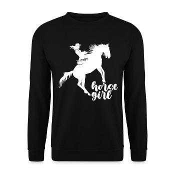Fille de cheval - - Sweat-shirt Unisexe - noir - Devant - Alina (178cm) & Michal (187cm)