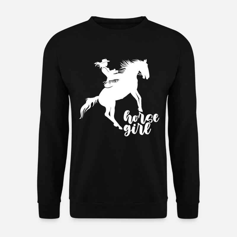 Pferd Mädchen - - Unisex Pullover - Schwarz