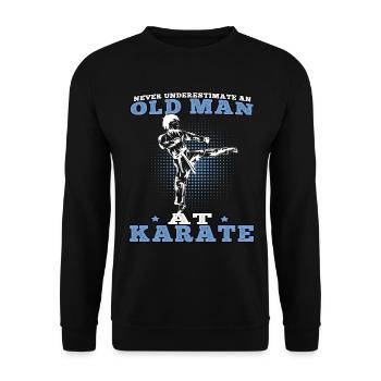 Vieil homme au karatéka karatéka arts martiaux asiatiques - Sweat-shirt Unisexe - noir - Devant - Alina (178cm) & Michal (187cm)