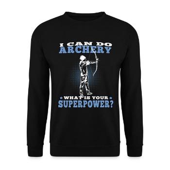 I can do Archery Archery Archer - Unisex Sweatshirt - black - Front - Alina (178cm) & Michal (187cm)