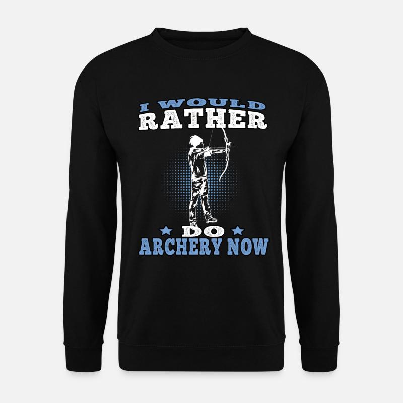 Rather do Archery Bogenschießen Bogenschütze - Unisex Pullover - Schwarz