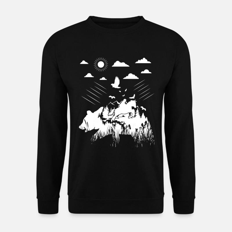Riding Bear - - Unisex Sweatshirt - black
