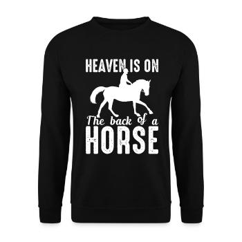 Le ciel repose sur le dos d’un cheval - (2 - Sweat-shirt Unisexe - noir - Devant - Alina (178cm) & Michal (187cm)