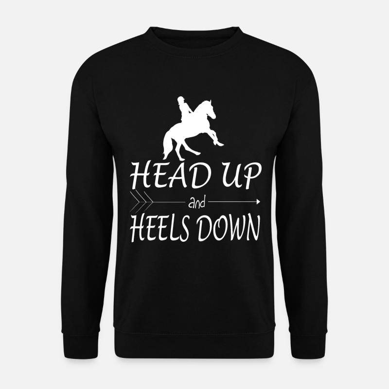 Kopf hoch und Fersen runter - - Unisex Pullover - Schwarz