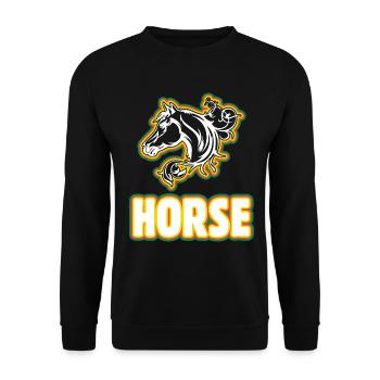 Horse 2 - - Unisex Sweatshirt - black - Front - Alina (178cm) & Michal (187cm)