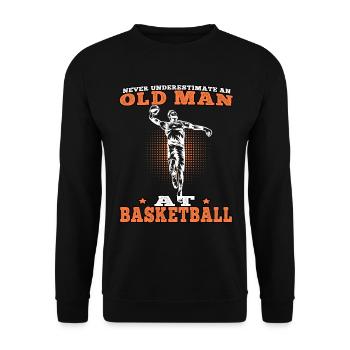 Old Man Basketball Basketteur - Sweat-shirt Unisexe - noir - Devant - Alina (178cm) & Michal (187cm)