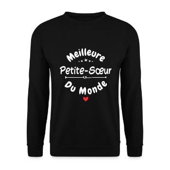 Meilleure Petite Soeur - Sweat-shirt Unisexe - noir - Devant - Alina (178cm) & Michal (187cm)