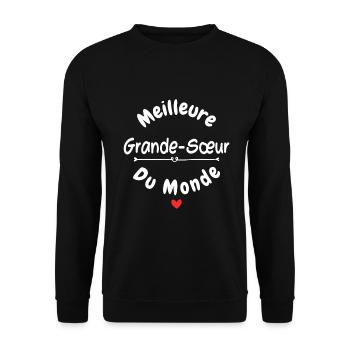 Meilleure grande sœur - Sweat-shirt Unisexe - noir - Devant - Alina (178cm) & Michal (187cm)