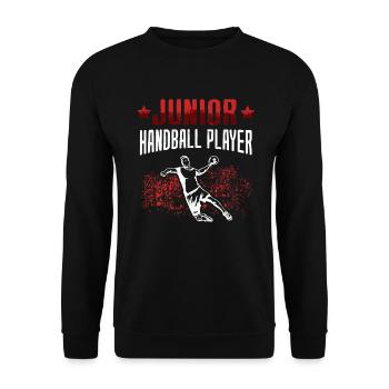 würde lieber Handball spielen Handballer - Unisex Pullover - Schwarz - Vorne - Alina (178cm) & Michal (187cm)