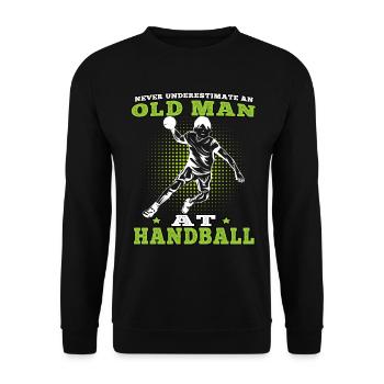 würde lieber Handball spielen Handballer - Unisex Pullover - Schwarz - Vorne - Alina (178cm) & Michal (187cm)
