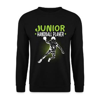 préfère jouer au handball Joueur de handball - Sweat-shirt Unisexe - noir - Devant - Alina (178cm) & Michal (187cm)