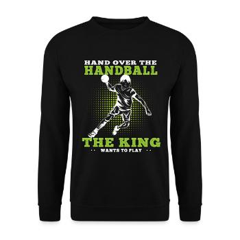 würde lieber Handball spielen Handballer - Unisex Pullover - Schwarz - Vorne - Alina (178cm) & Michal (187cm)