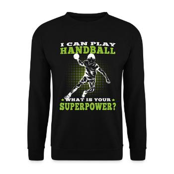 würde lieber Handball spielen Handballer - Unisex Pullover - Schwarz - Vorne - Alina (178cm) & Michal (187cm)