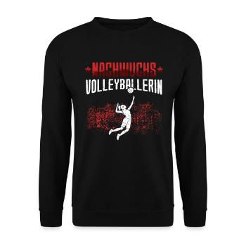 Würde lieber Volleyball spielen Volleyballerin - Unisex Pullover - Schwarz - Vorne - Alina (178cm) & Michal (187cm)