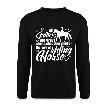 Tous les pères sont grands, qui donnent à leurs enfants le - Sweat-shirt Unisexe - noir - Devant - Alina (178cm) & Michal (187cm)