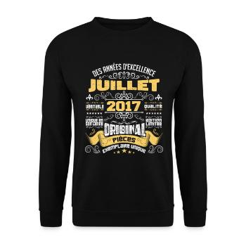 Les légendes sont nées en avril 2017 Cadeau - Sweat-shirt Unisexe - noir - Devant - Alina (178cm) & Michal (187cm)