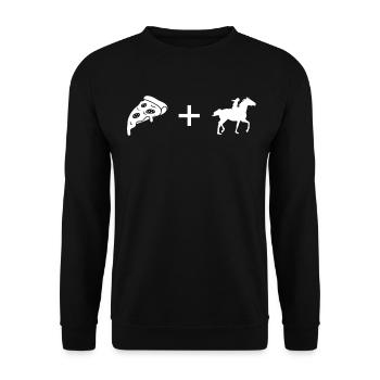 Pizza - Équitation - - Sweat-shirt Unisexe - noir - Devant - Alina (178cm) & Michal (187cm)