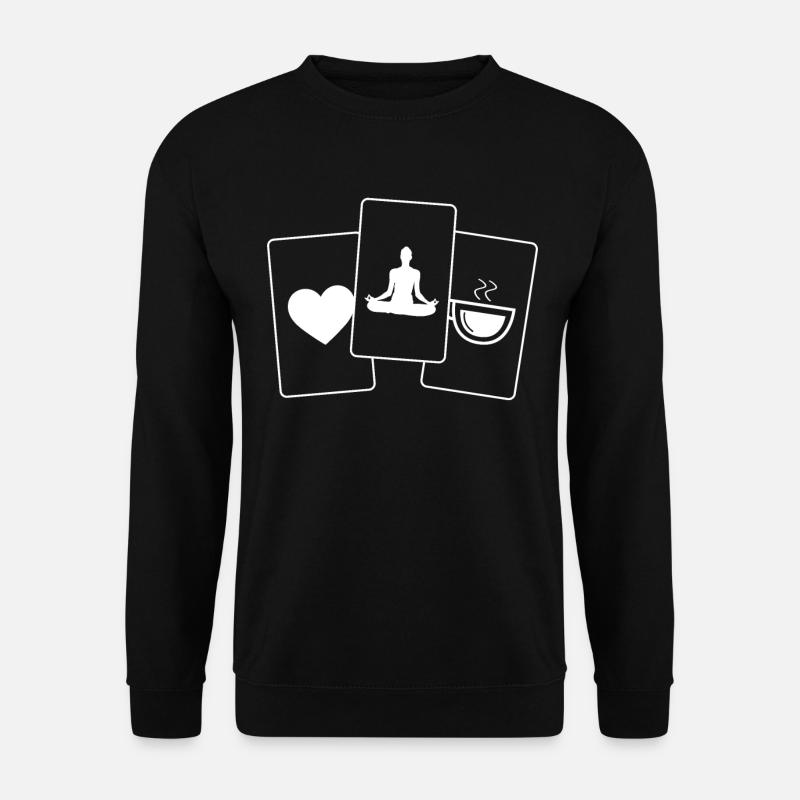 Heart - Coffee - Yoga - - Unisex Sweatshirt - black