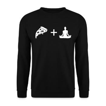 Pizza - Yoga - - Sweat-shirt Unisexe - noir - Devant - Alina (178cm) & Michal (187cm)