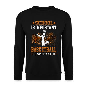 Le basketball est un joueur de basket-ball important - Sweat-shirt Unisexe - noir - Devant - Alina (178cm) & Michal (187cm)