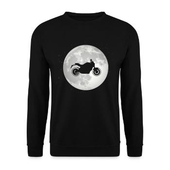 Pleine Lune - Moto - - Sweat-shirt Unisexe - noir - Devant - Alina (178cm) & Michal (187cm)