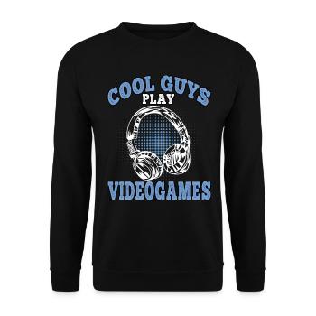 Les gars cool jouent aux jeux vidéo Gamer Gaming Gamers - Sweat-shirt Unisexe - noir - Devant - Alina (178cm) & Michal (187cm)