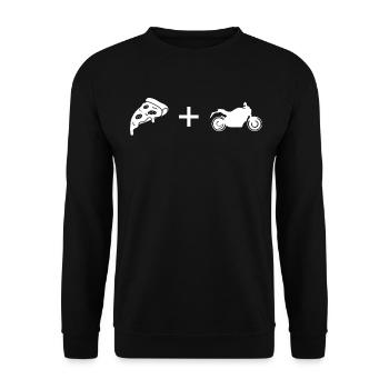Pizza - Motorbike - - Unisex Sweatshirt - black - Front - Alina (178cm) & Michal (187cm)