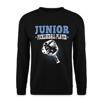 Pickelball Junior Pickleball Player - Unisex Sweatshirt - black - Front - Alina (178cm) & Michal (187cm)