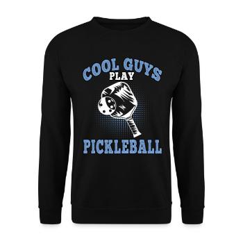Cool guys play pickleball Pickelball - Unisex Sweatshirt - black - Front - Alina (178cm) & Michal (187cm)