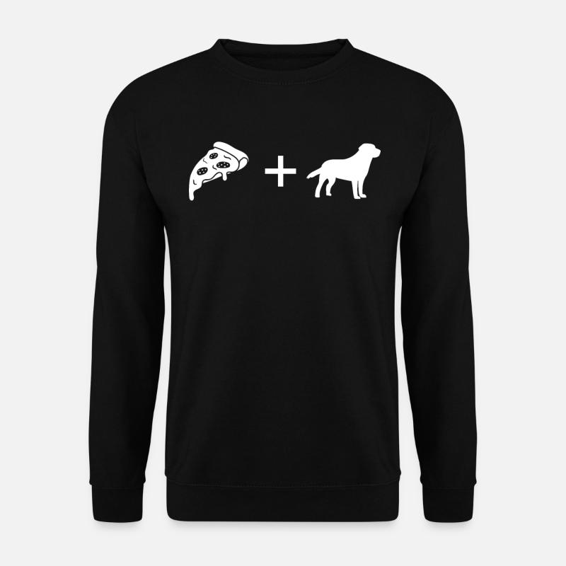 Pizza - Hund - - Unisex Pullover - Schwarz