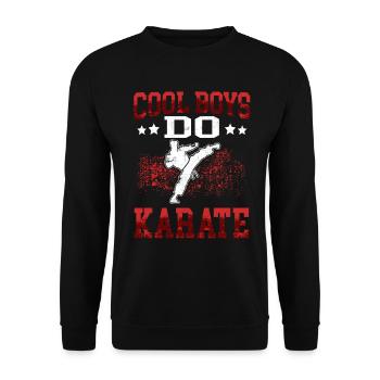 Cool Guys Karaté Karatéka Arts Martiaux Asiatiques - Sweat-shirt Unisexe - noir - Devant - Alina (178cm) & Michal (187cm)