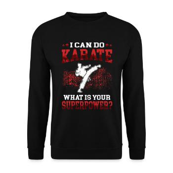 Je peux recommander karatéka karatéka arts martiaux asiatiques - Sweat-shirt Unisexe - noir - Devant - Alina (178cm) & Michal (187cm)