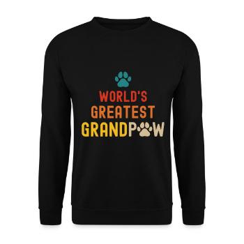 World's best grandfather - Unisex Sweatshirt - black - Front - Alina (178cm) & Michal (187cm)