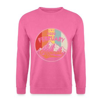 Vintage February 2020, Retro Gift - Unisex Sweatshirt - pink - Front