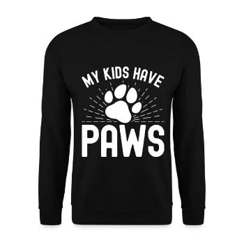 Mes enfants ont des pattes 1 - Sweat-shirt Unisexe - noir - Devant - Alina (178cm) & Michal (187cm)